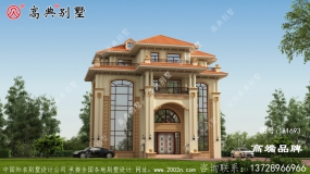 农村三层半欧式别墅外观设计图