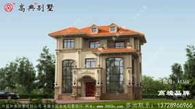 乡村欧式二层半别墅图纸设计简单美观，村民都喜欢。