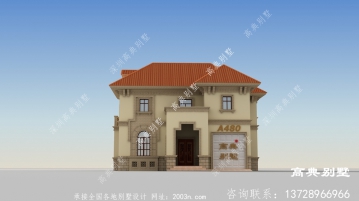 自建两层简欧别墅外观设计