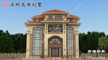农村三层半自建房图片，户型合理实用，适合农村建造
