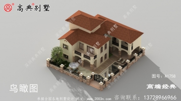 三层楼房设计图，外观时尚大气