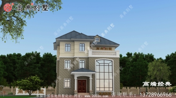 荆门市三层房屋设计图，简直就是农村自建房中的潮流