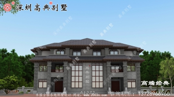 新农村自建房设计图及效果图，外观典雅