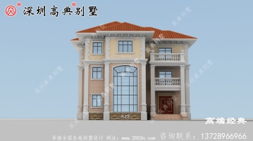 这套乡村 自建房 三层别墅 ，造型 简单 ，布局 紧凑 ，施工 难度 不大 ，看看 有没...