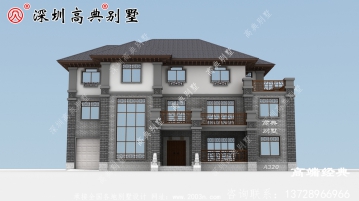白外墙漆与浅灰仿石涂料搭配 ，简洁大方又有档次