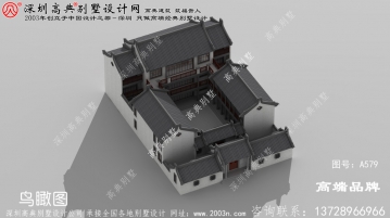 带庭院的新中式自建房效果图，诠释悠悠古韵，尽显古典