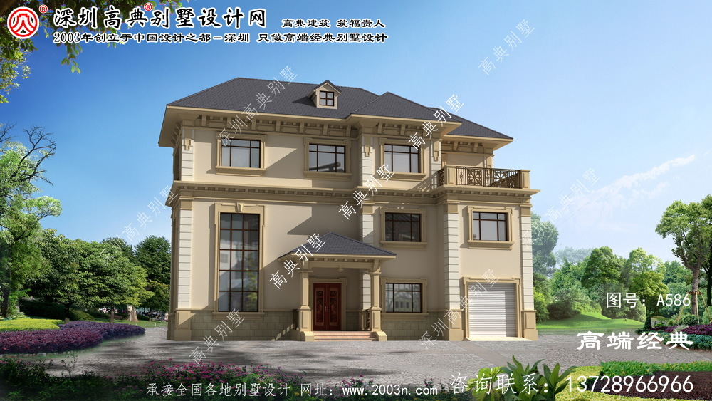 八公山区简约欧式风格豪宅设计图