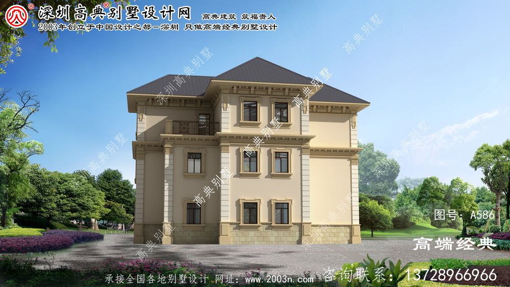 八公山区简约欧式风格豪宅设计图