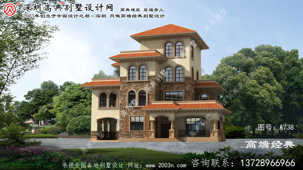 余姚市三层半别墅效果图图纸 余姚市三层半别墅效果图图纸