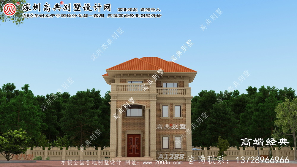 元氏县三层乡村别墅设计图 元氏县三层乡村别墅设计图