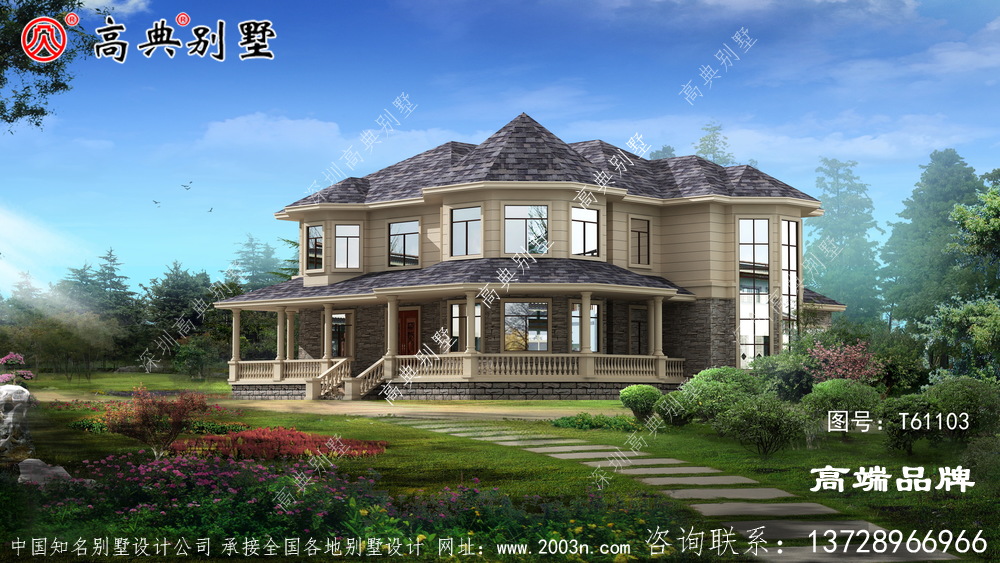 高品别墅效果图大全两层户型图