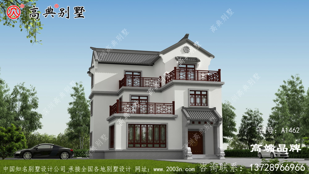 农村三层楼房首先外形美丽 ,其次空间大