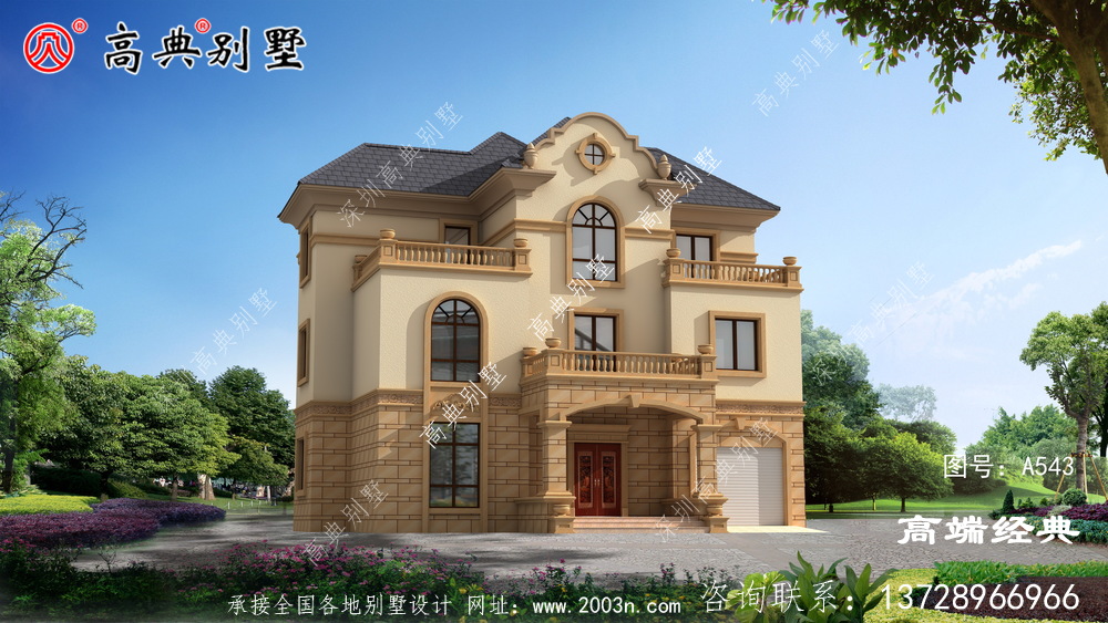蛟河市高档三层豪华别墅图片，在家乡成就一道靓丽的风景线
