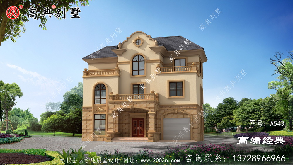 蛟河市高档三层豪华别墅图片，在家乡成就一道靓丽的风景线