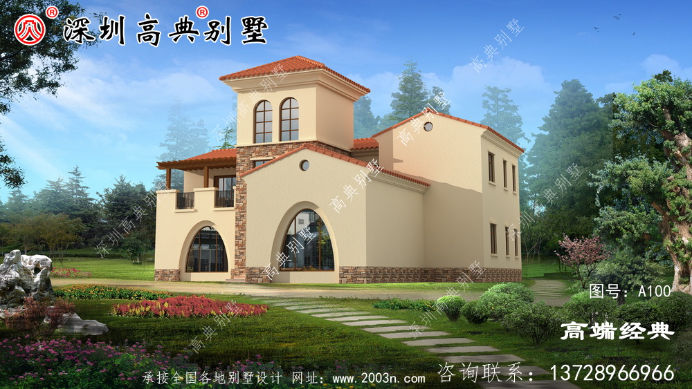 农村三层别墅的设计图,带着回老家盖房子。