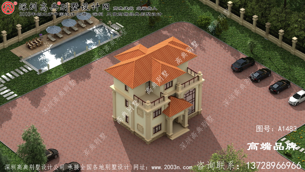 豪华欧式别墅三层民宅设计户型图