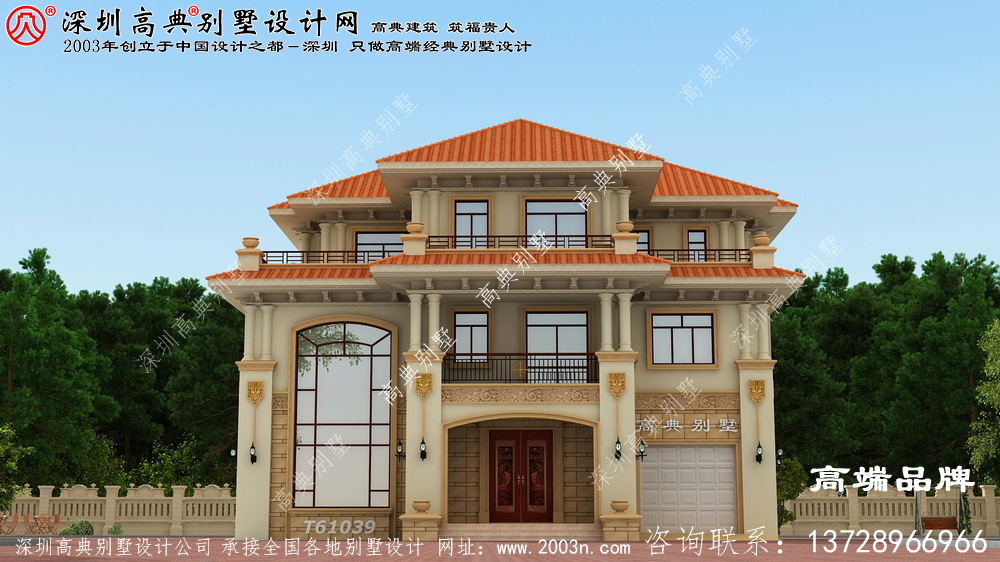 欧式三层别墅设计图,自带车库和露台,是农村建房首选 欧式三层别墅设计图,自带车库和露台,是农村建房首选