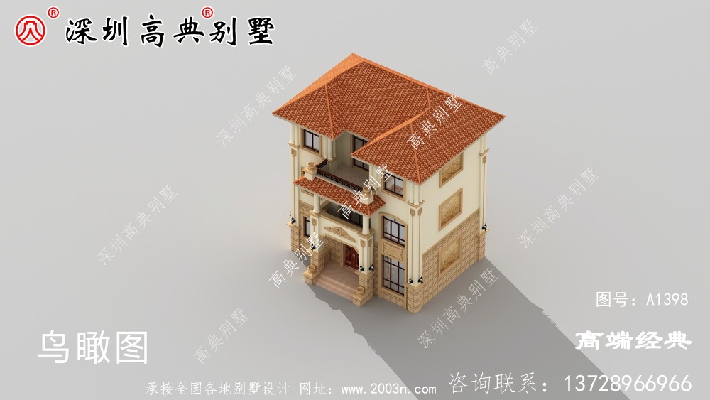 农村三层别墅设计图,简单实用成本低,可轻松建设。