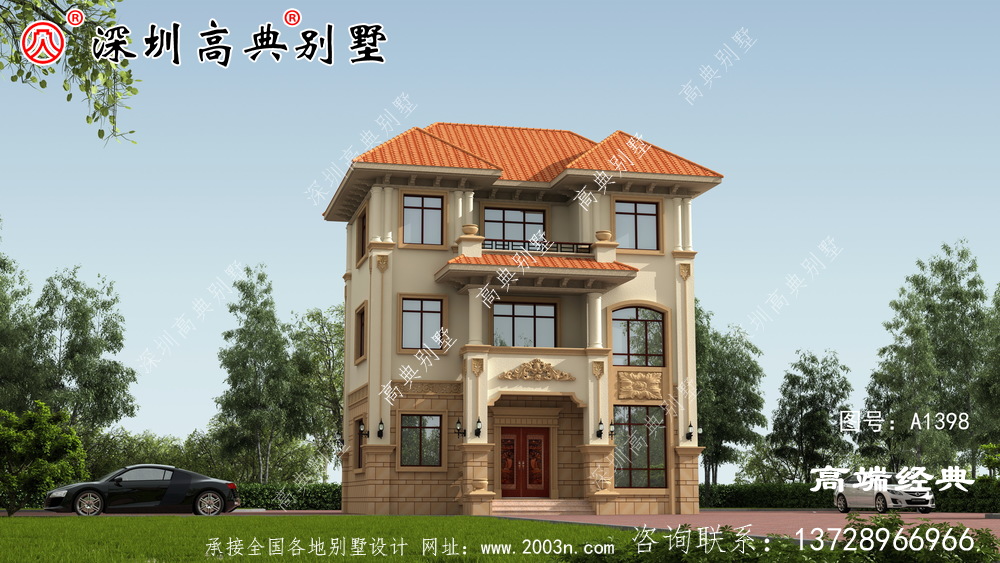 农村三层别墅设计图,简单实用成本低,可轻松建设。