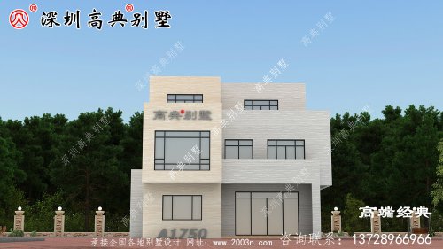 三层楼有露台建筑外观图，这样的房子真让人心动，赶紧收起来盖一栋。