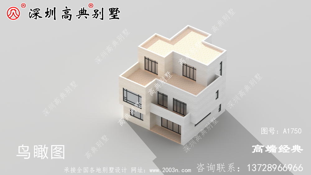 三层楼有露台建筑外观图,这样的房子真让人心动,赶紧收起来盖一栋。