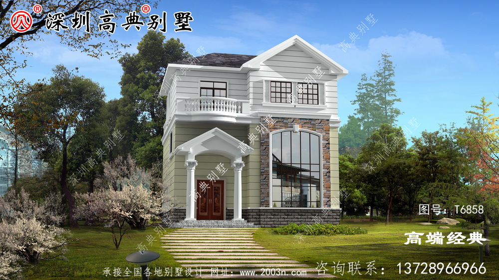 高档三层豪华别墅图片,在家乡成就一道靓丽的风景线