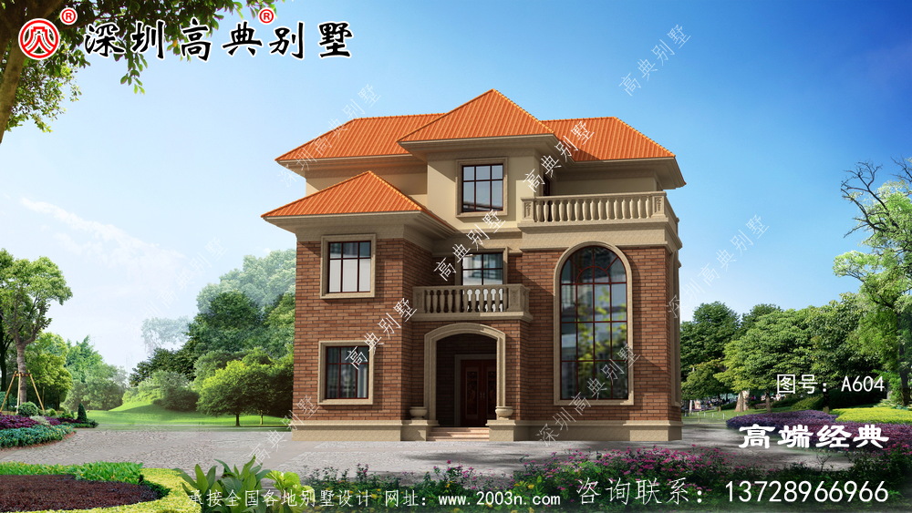 乡村复式二层半别墅图,这样盖的房子,住起来更舒服。