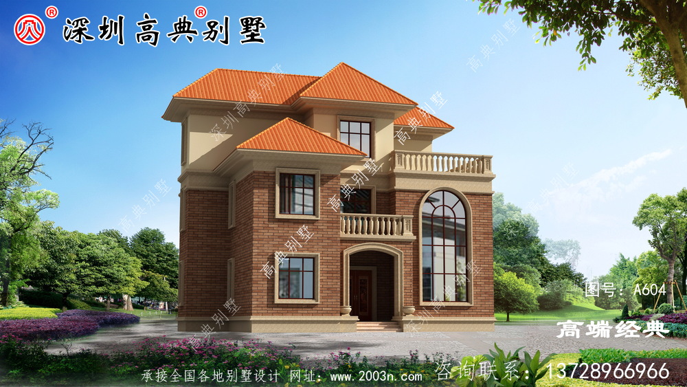 乡村复式二层半别墅图,这样盖的房子,住起来更舒服。