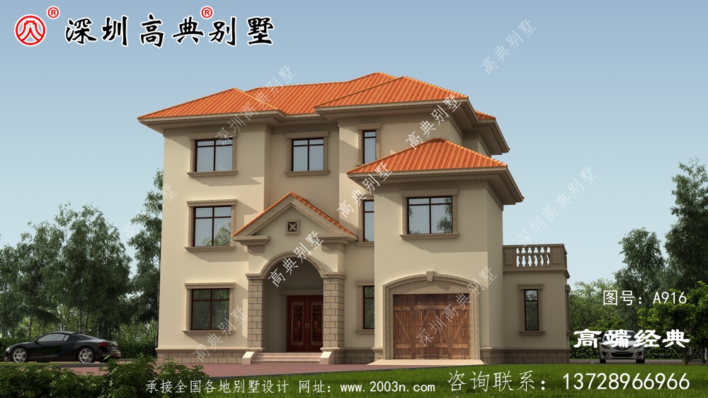 农村三层自建房外观图