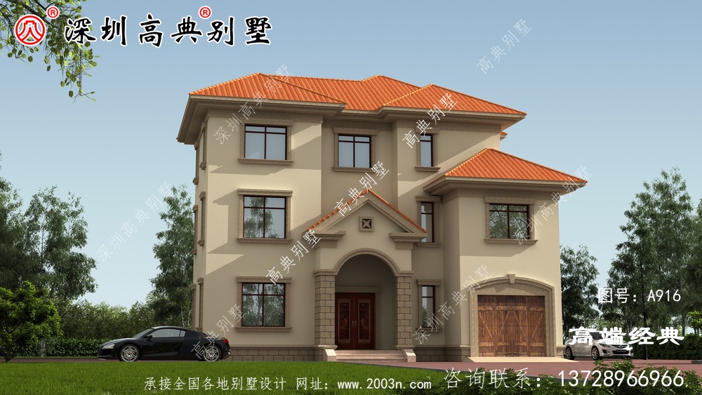 农村三层自建房外观图