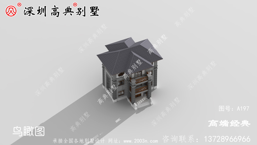 乡村三层大气别墅图片,建这样的房子,出去肯定有面子。