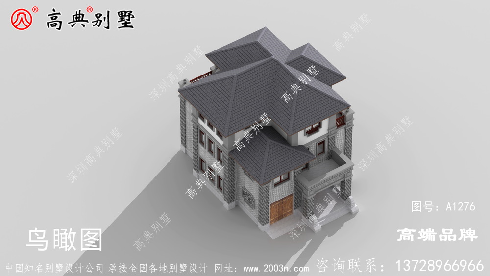 三层中式别墅设计，这么美的别墅千万不要错过哦！