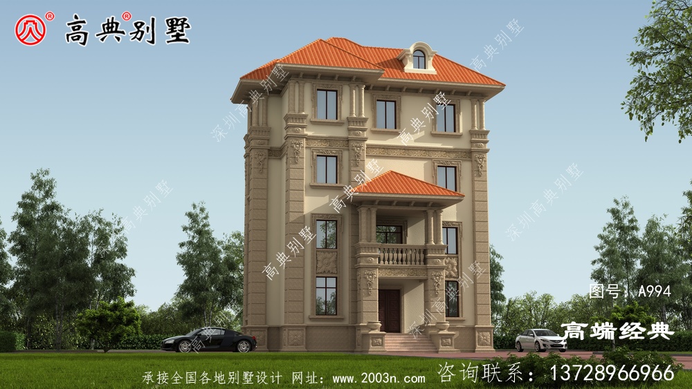 豪华欧式别墅,外观装饰精美豪华,室内布局也很合理。