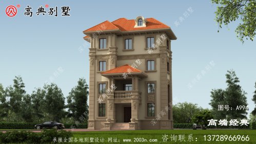 豪华欧式别墅，外观装